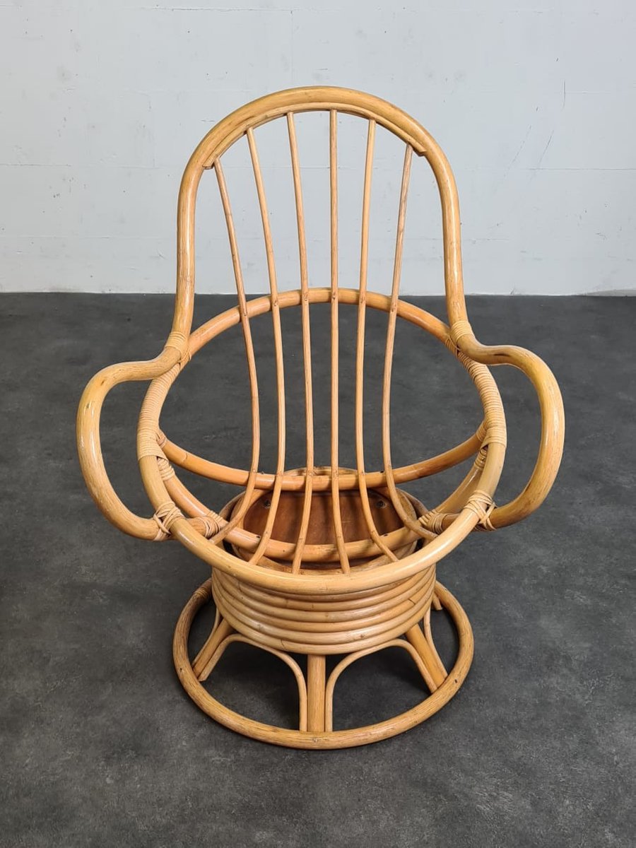 Vintage Rattan Egg Chair for sale at Pamono