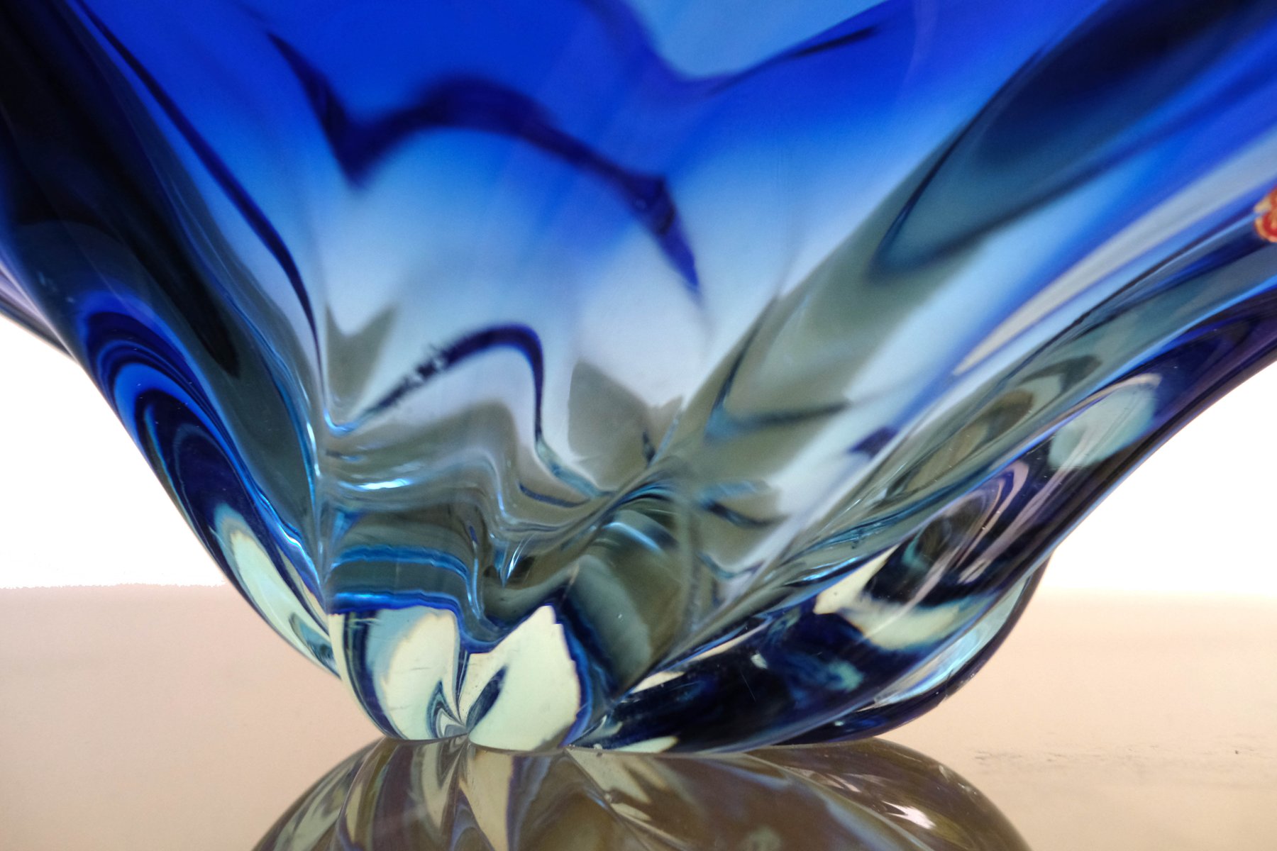 Large Italian Vase in Blue Murano Glass from Made Murano Glass, 1960s
