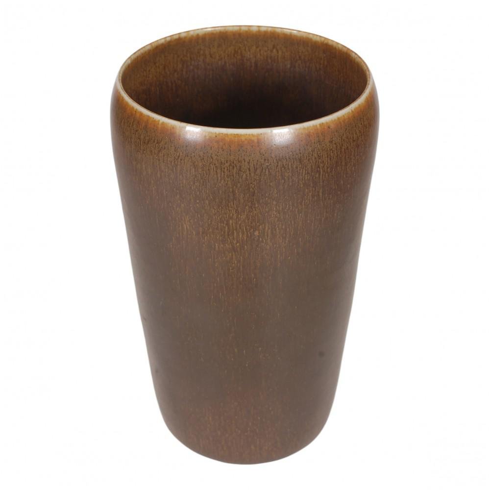 Brown Vase by Eva Stæhr Nielsen for Saxbo for sale at Pamono