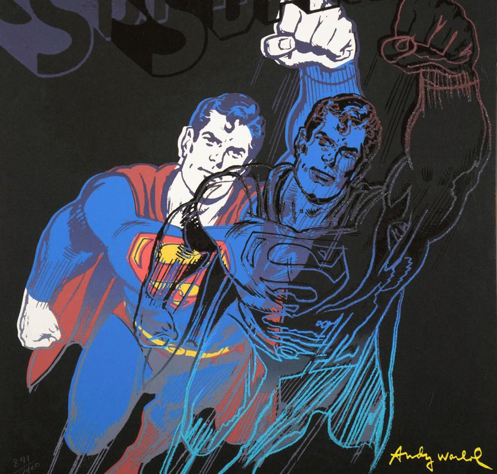 Andy Warhol, Superman Blue, 20th Century, Lithograph for sale at Pamono