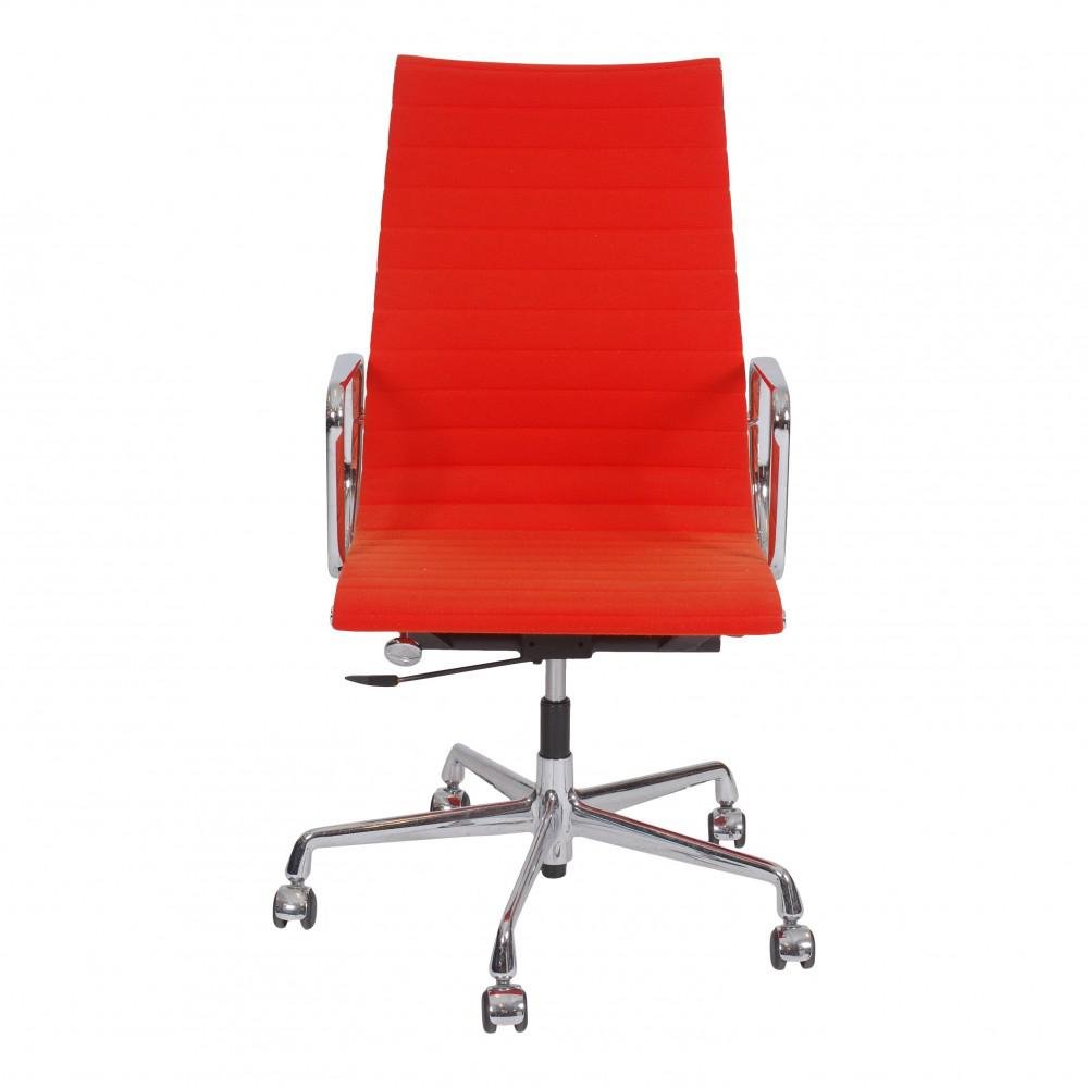 Patinated Orange Fabric Ea119 Office Chair by Charles Eames for Vitra