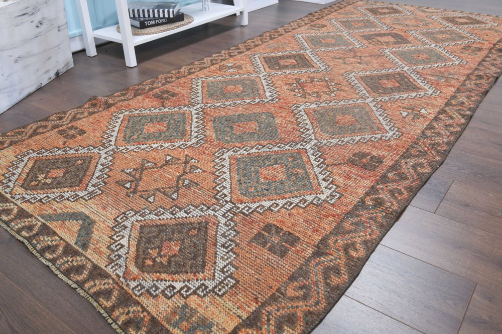 Safavieh Vintage Läufer Teppich 70 X 200 Cm – Baumwolle, Rost & Marineblau