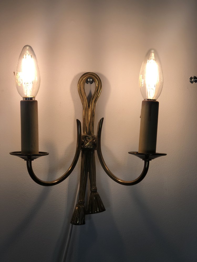Vintage Wall Lights in Bronze, 1970s, Set of 2 for sale at Pamono