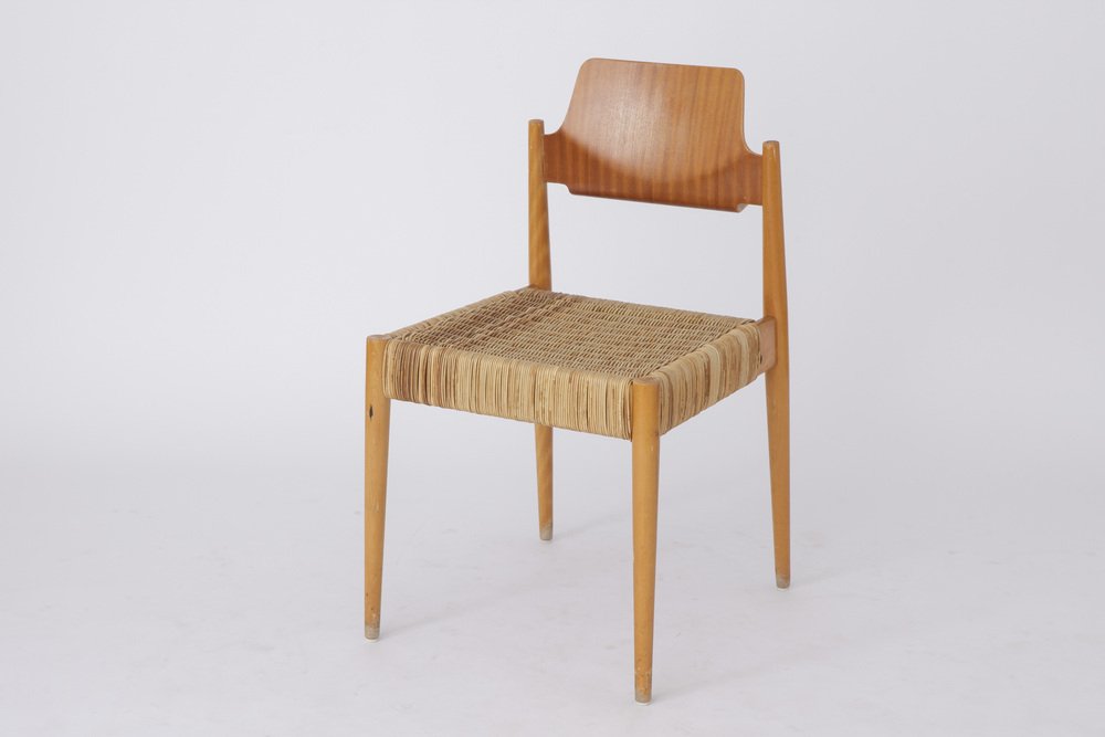 Deutsche Vintage Bauhaus SE19 Stühle von Egon Eiermann, 1950er, 4er Set