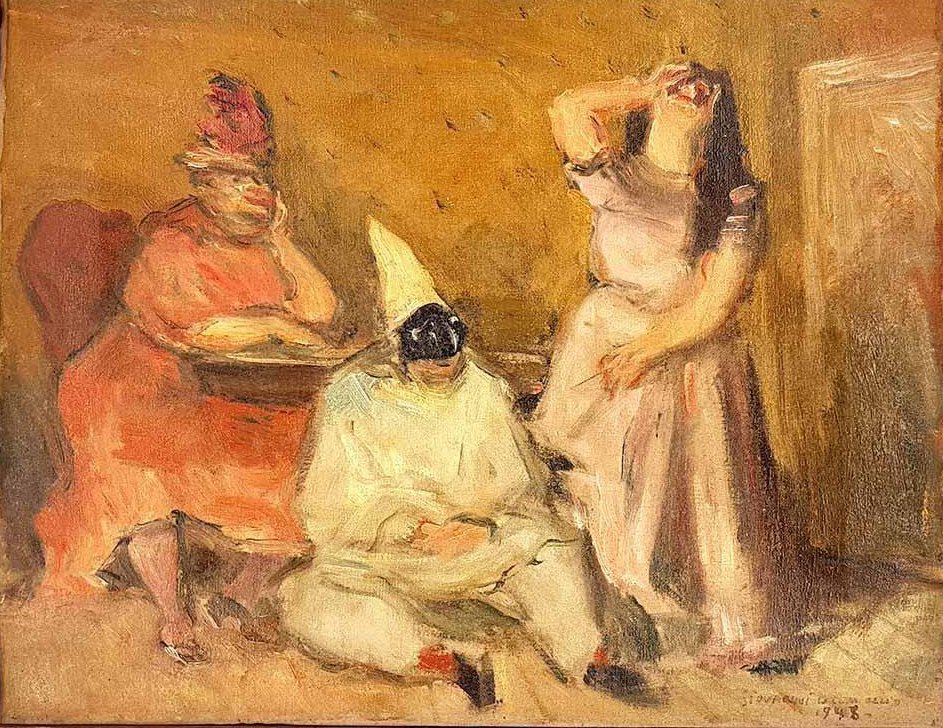 Giovanni Brancaccio, Sketch No. 13, 1948, Öl auf Leinwand bei Pamono kaufen