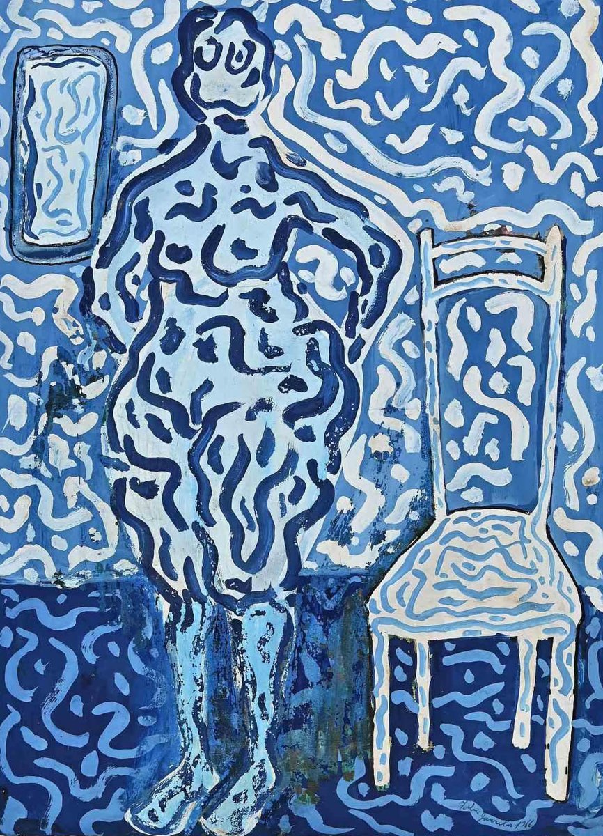 Fabrizio Garriba, Blau in Blau, Original Tempera auf Papier, 1966 bei ...
