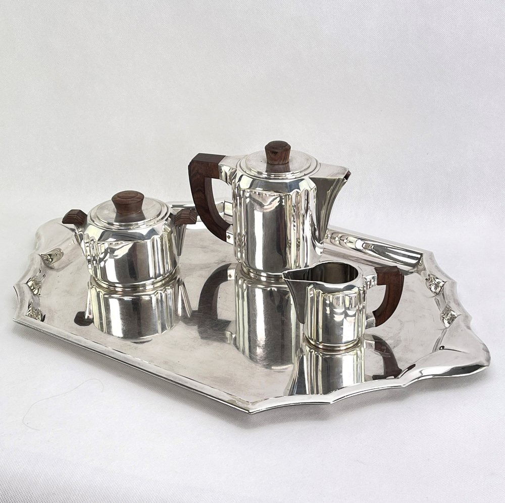 Art Deco Silver Coffee Set from Christofle, 1920s, Set of 4 for sale at ...