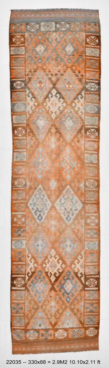 Safavieh Vintage Läufer Teppich 70 X 200 Cm – Baumwolle, Rost & Marineblau