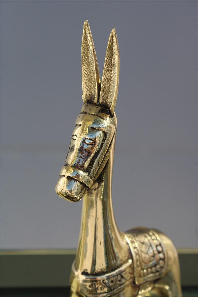 Statue En Bronze Dun Ane Et De Son Anon 93 X 30 X 90 Cm 29 Kg