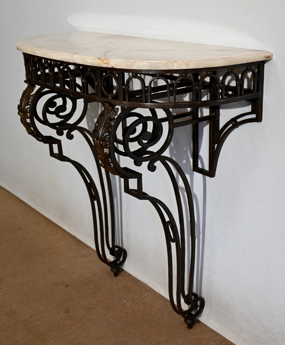 Wrought Iron Console Table, 1930s for sale at Pamono