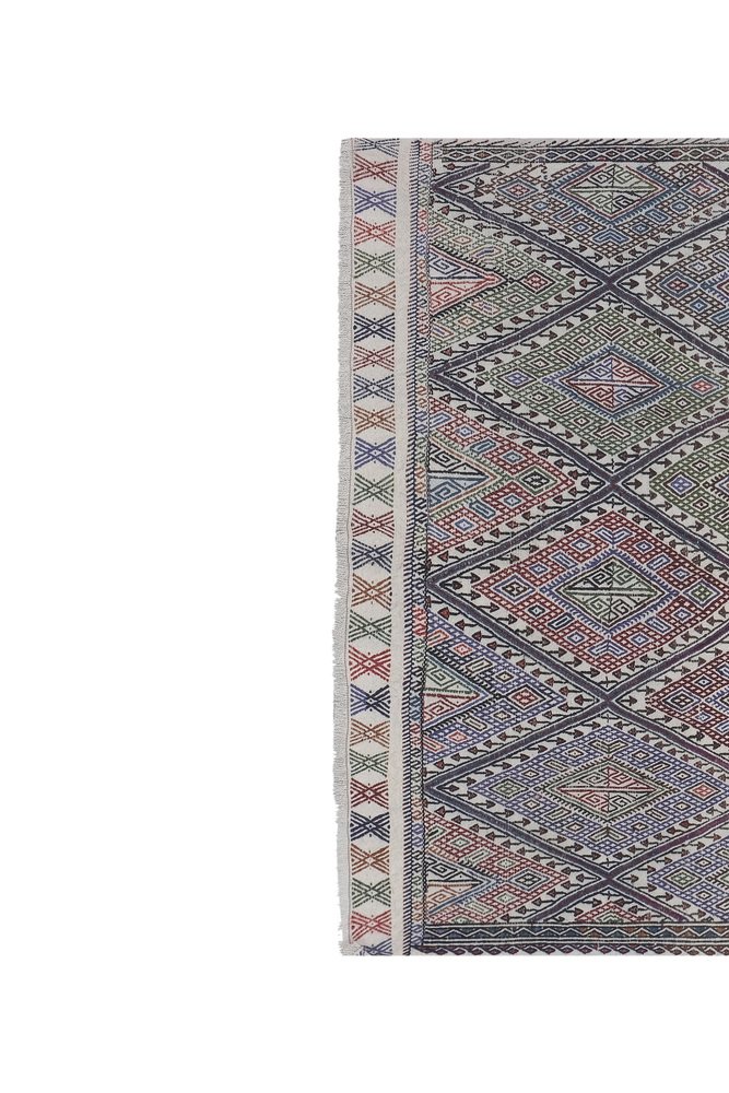 Mid-Century Turkish Full Embroidered Cicim Rug for sale at Pamono