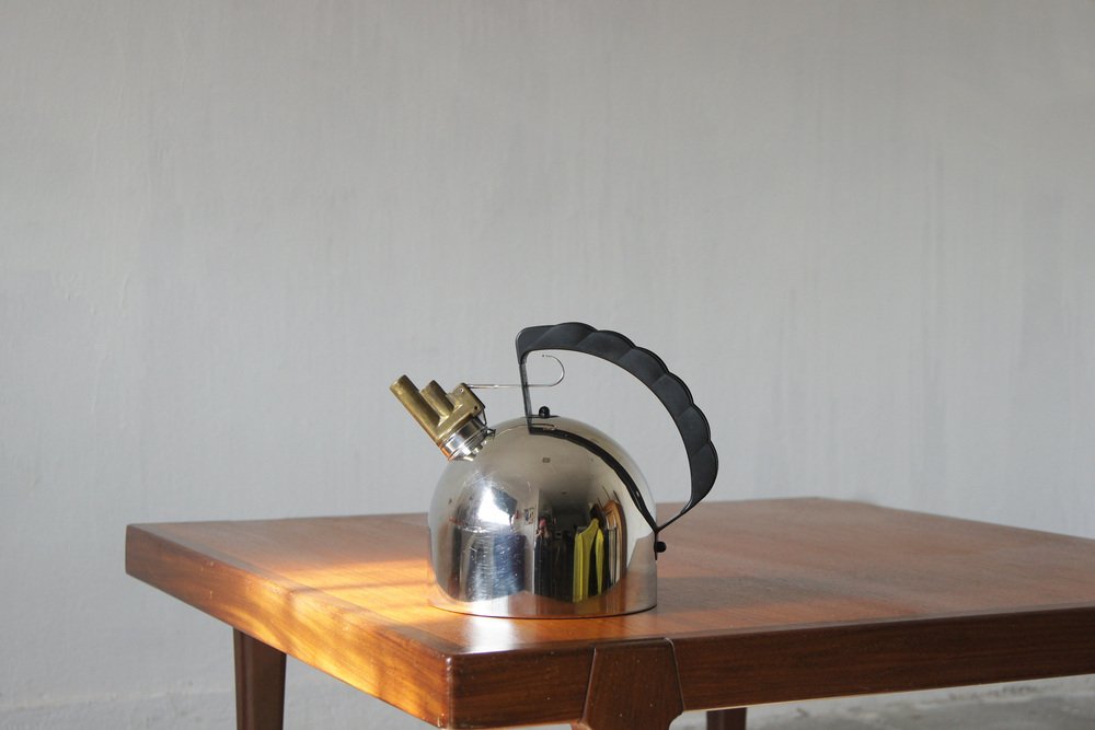 9091 Melodic Kettle with Brass Whistle by Richard Sapper for Alessi for