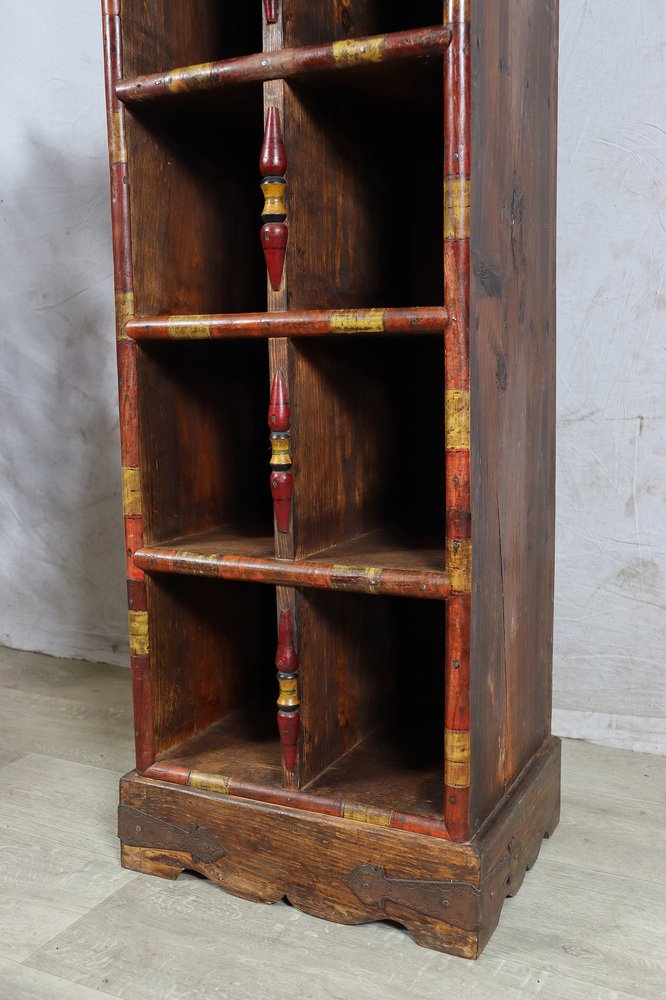 Tall Wooden Shelf, Punjab, Pakistan, 1990s for sale at Pamono
