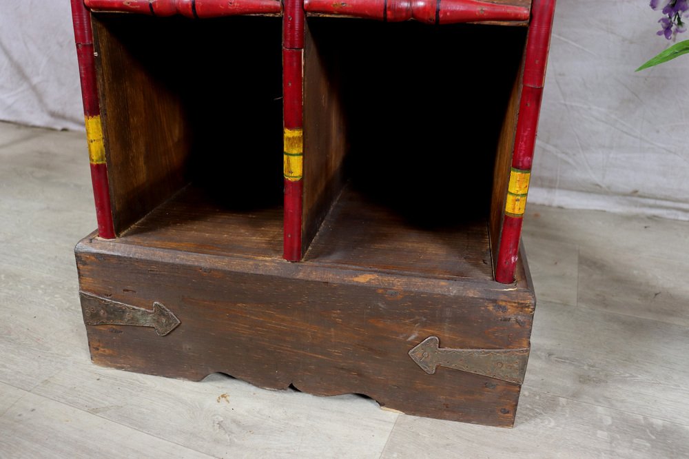 Tall Handcrafted Wooden Shelf from Pakistan, Punjab, 1990s for sale at Pamono