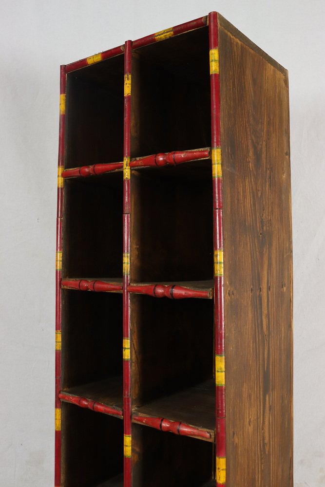 Tall Handcrafted Wooden Shelf from Pakistan, Punjab, 1990s for sale at Pamono