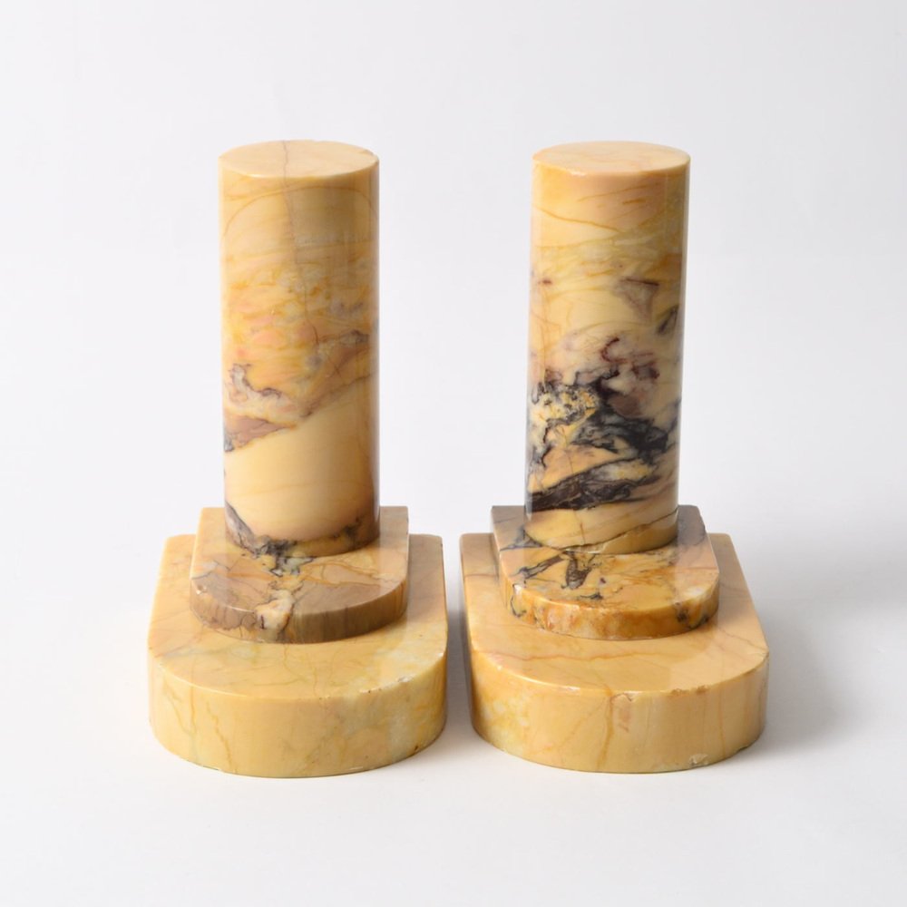Art Deco Marble Bookends, 1930s, Set of 2 for sale at Pamono