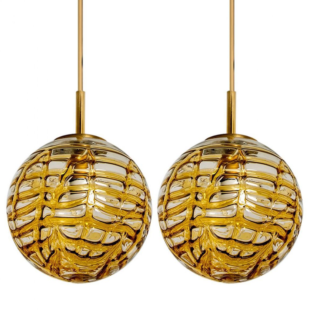 Yellow Murano Glass Pendant Light from Doria, 1960s for sale at Pamono