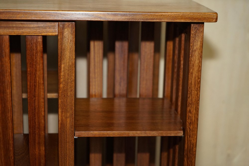 Antique Art Deco Hardwood Revolving Bookcase, 1920s for sale at Pamono