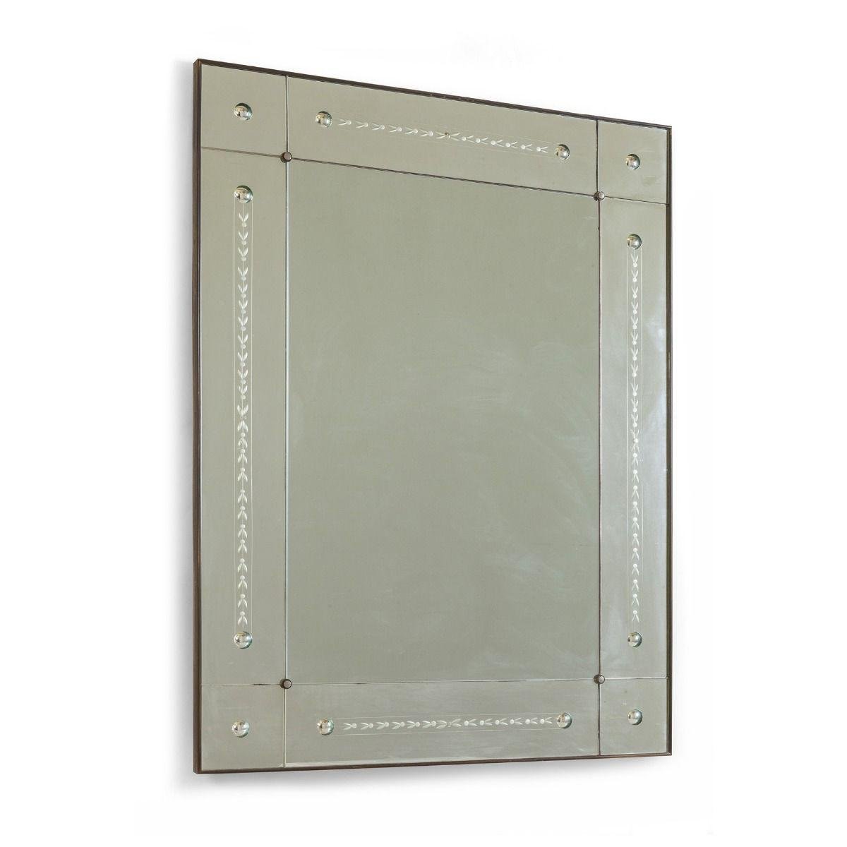 Grand Miroir Mural Bubola 165x74 Cm – Cadre En Bois Clair – Fabrication Italienne – Neuf