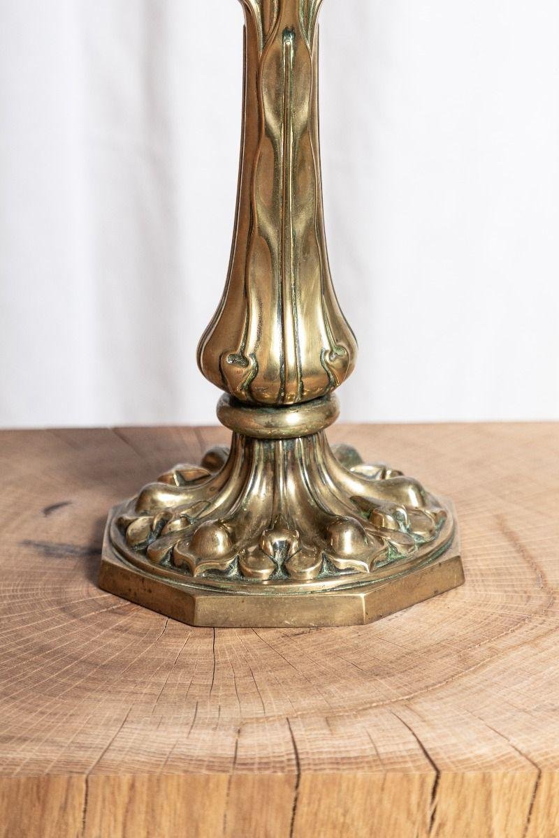 Art Nouveau Brass Lamp Base for sale at Pamono