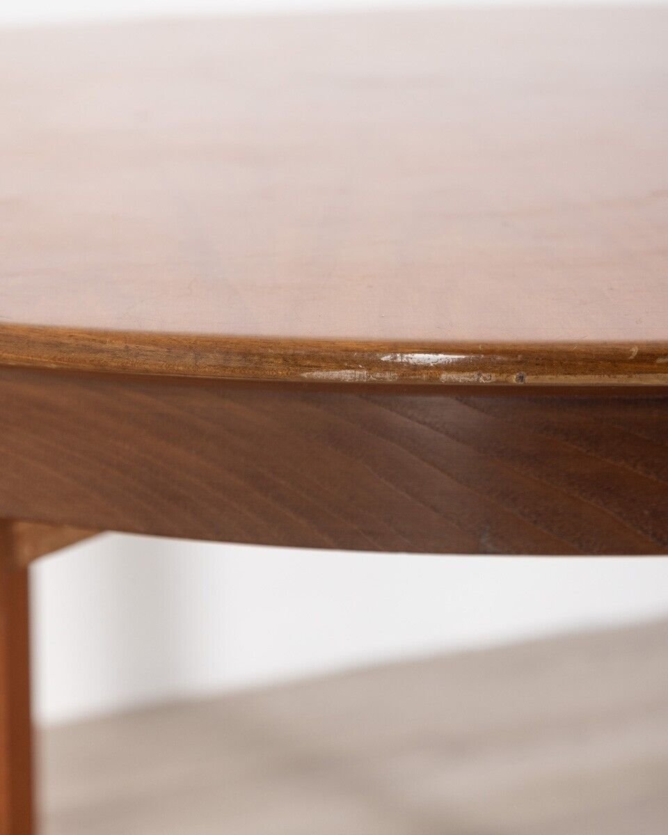 Runder Vintage Teak Tisch, 1980er bei Pamono kaufen