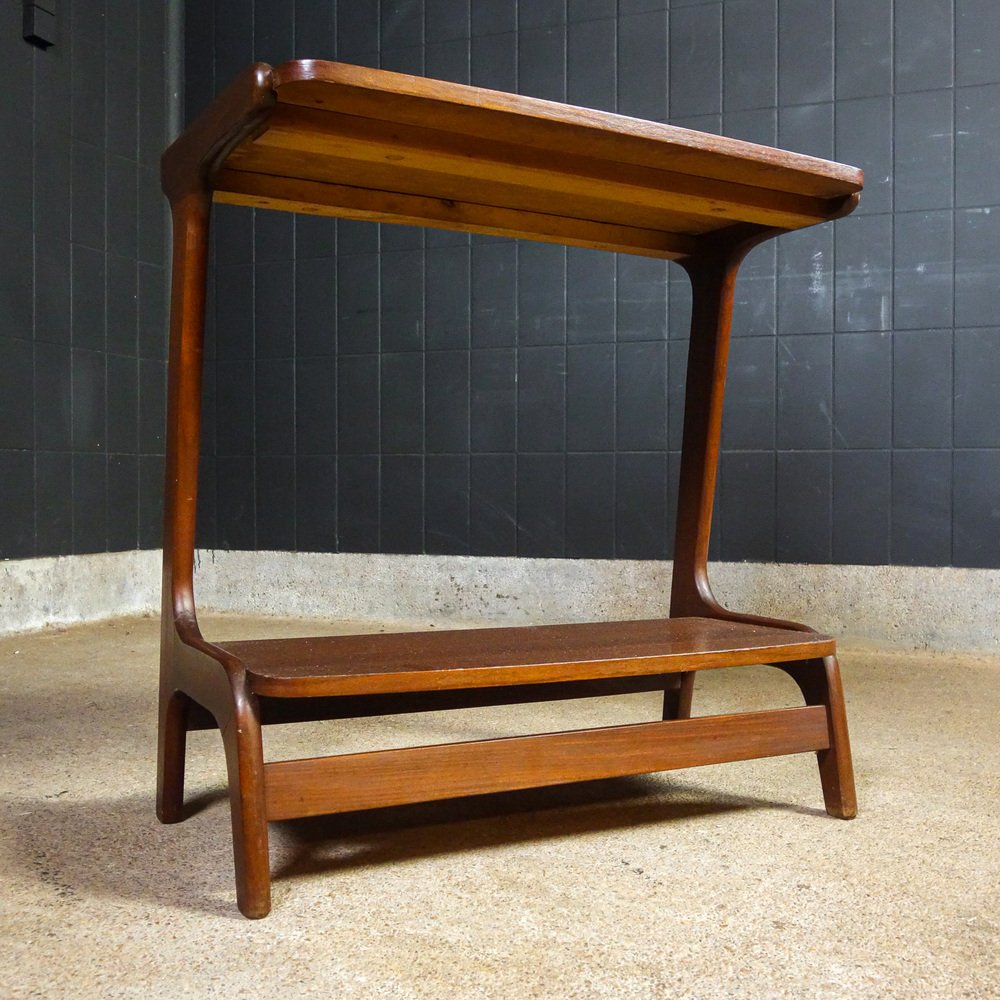 MidCentury Side Table with Two Shelves for sale at Pamono