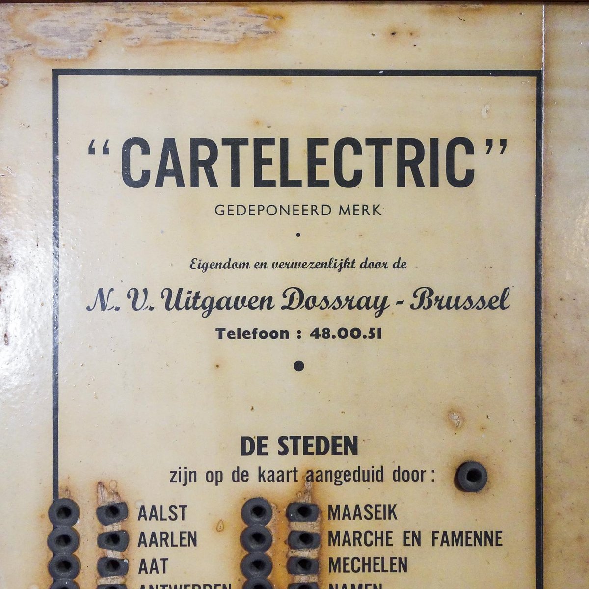 Large Vintage Map, Belgium, 1950s for sale at Pamono