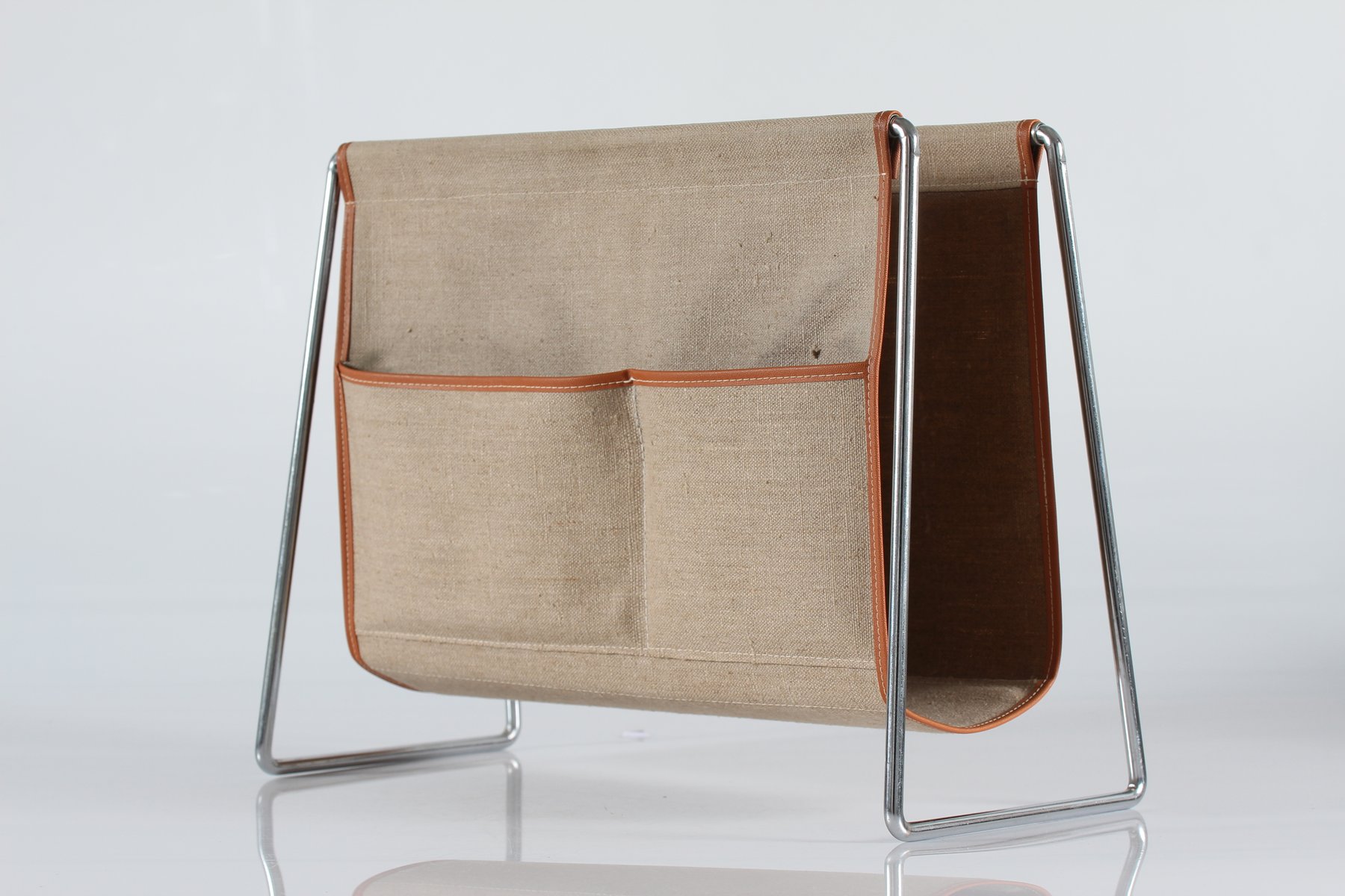 Canvas Magazine Rack Canvas and Steel Bachelor Magazine Rack by Verner Panton for Fritz ...