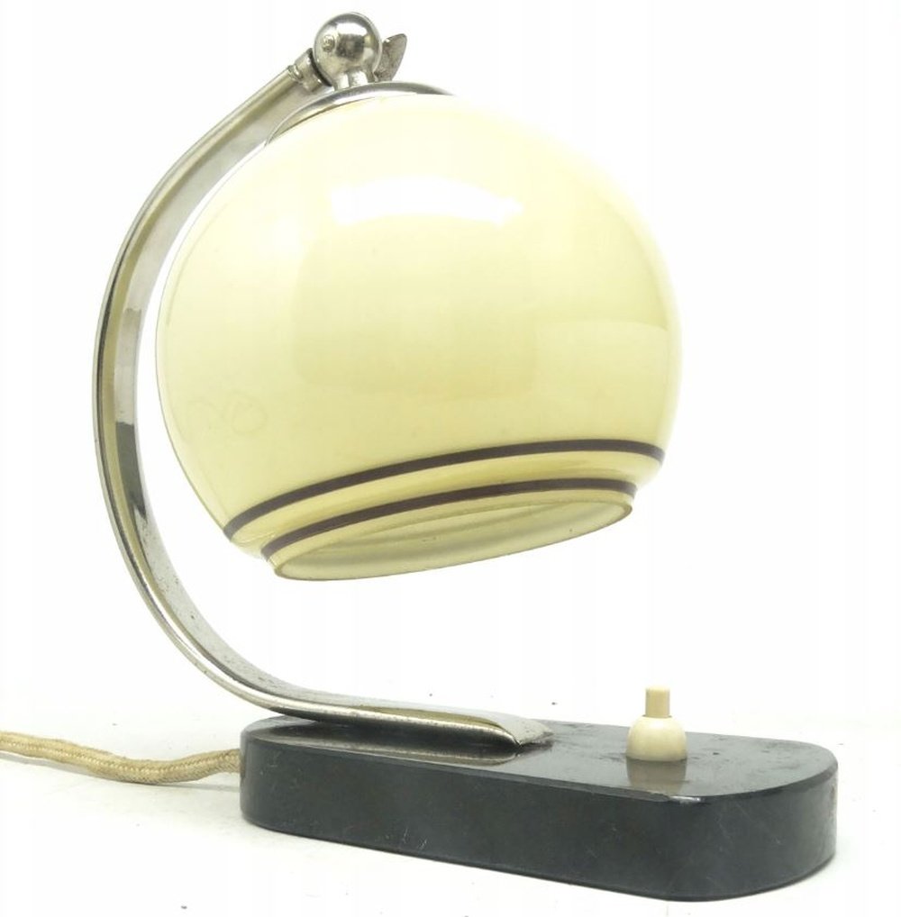 Art Deco Bedside Table Lamp attributed to Josef Hurka for Napako, Czechoslovakia, 1950s for sale