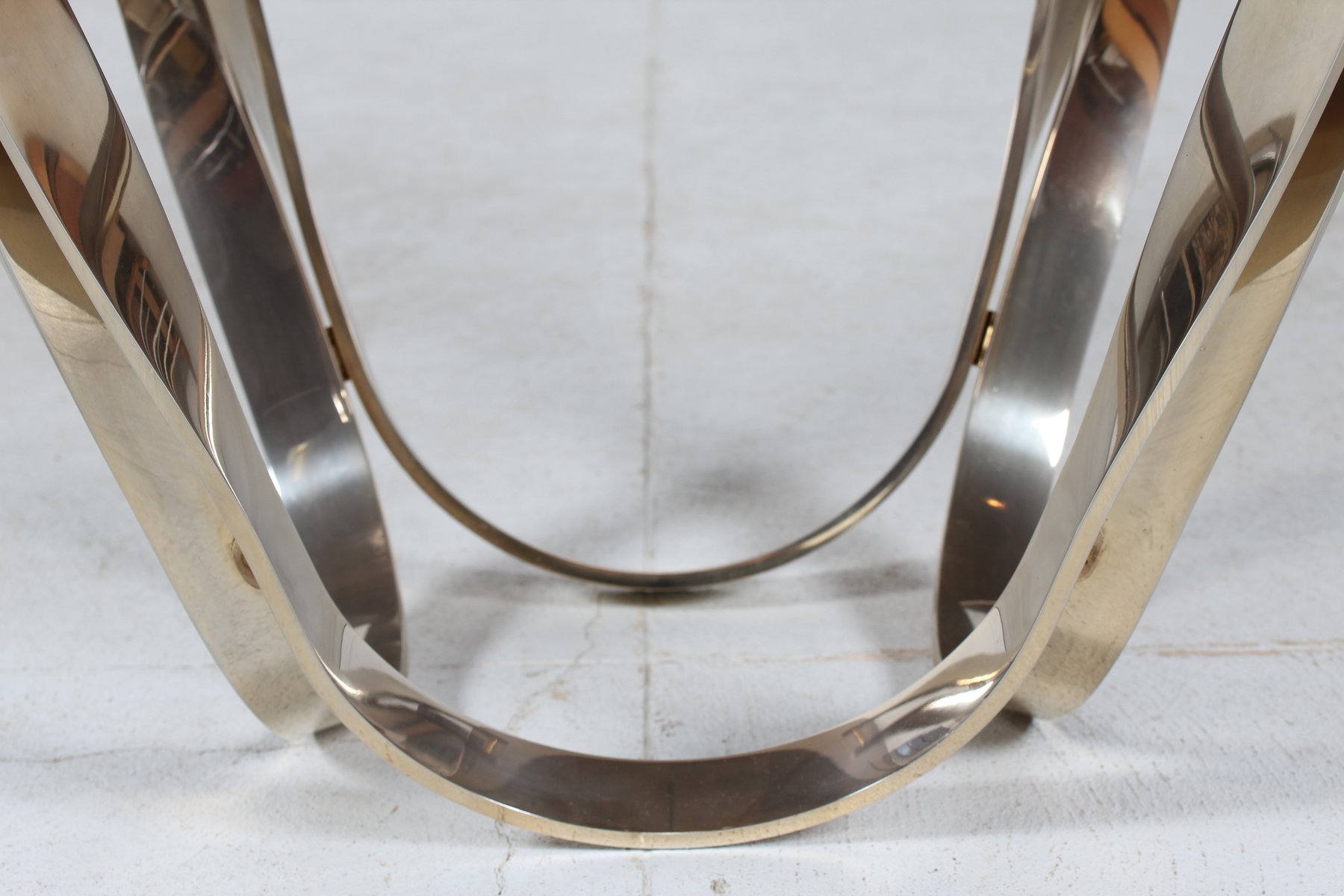 Smoked Glass Top and Brass Coffee Table Frame by Roger Sprunger for ...