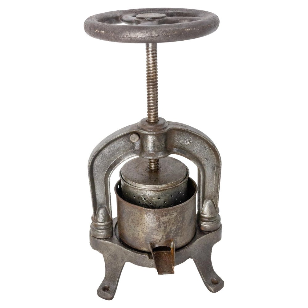 Antique Artisanal Fruit Press Cast Iron, France, 1880s for sale at Pamono