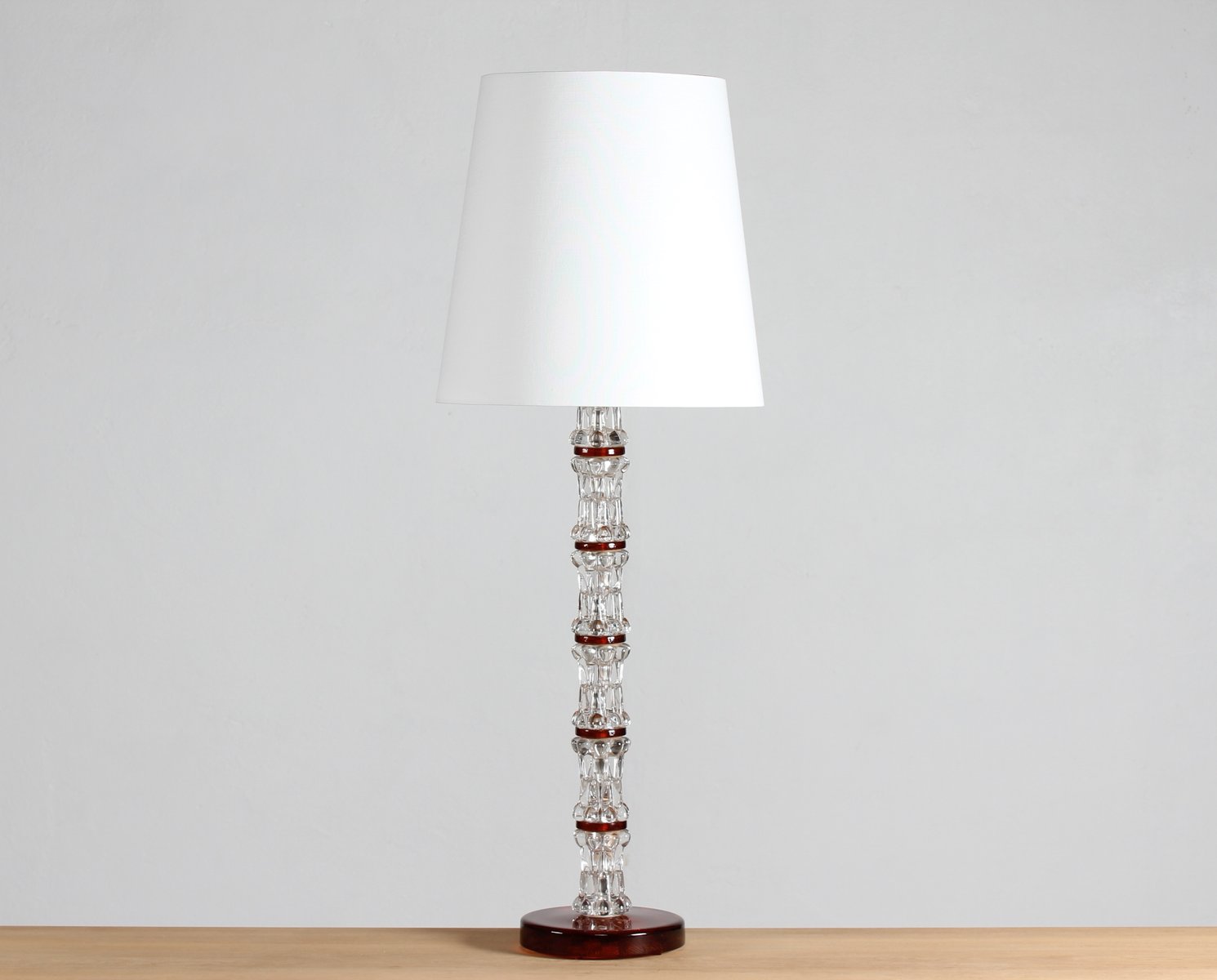 Tall Glass Lamp by Carl Fagerlund for Orrefors, Sweden, 1960s for sale at Pamono