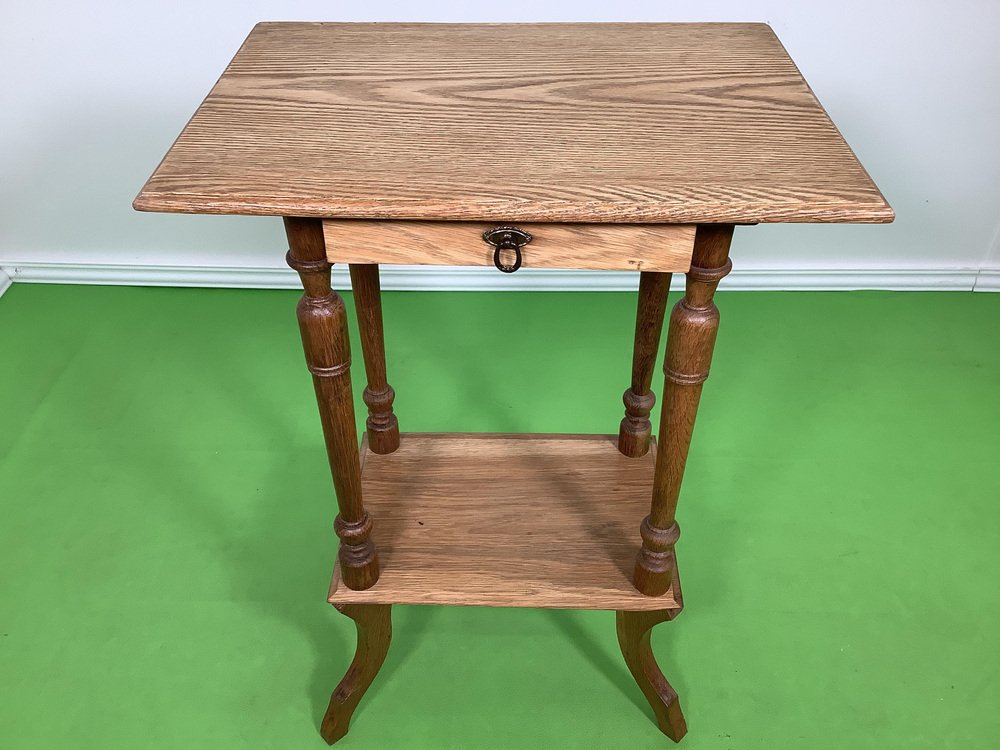 Oak Side Table with Drawer, 1910s for sale at Pamono