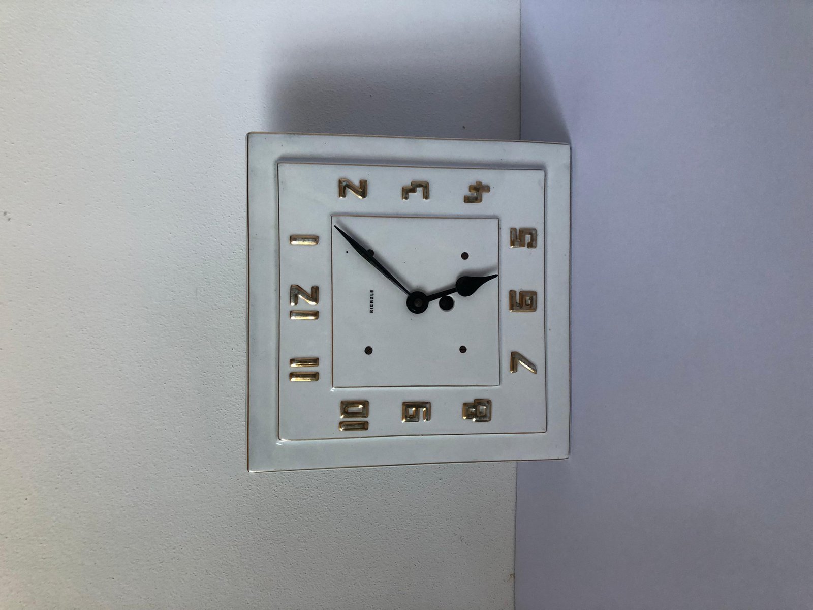ArtDeco Kienzle Porcelain Wall Clock, Germany, 1920s for sale at Pamono