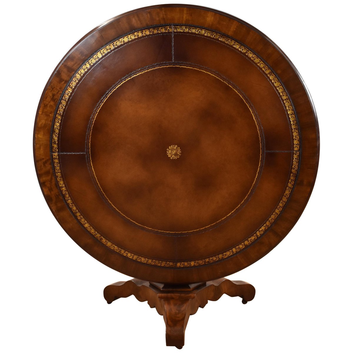 20th Century Victorian English Mahogany Circular Library Table for sale