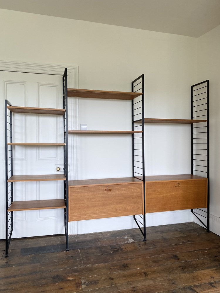 MidCentury Ladderax Shelving System in Teak with from Staples