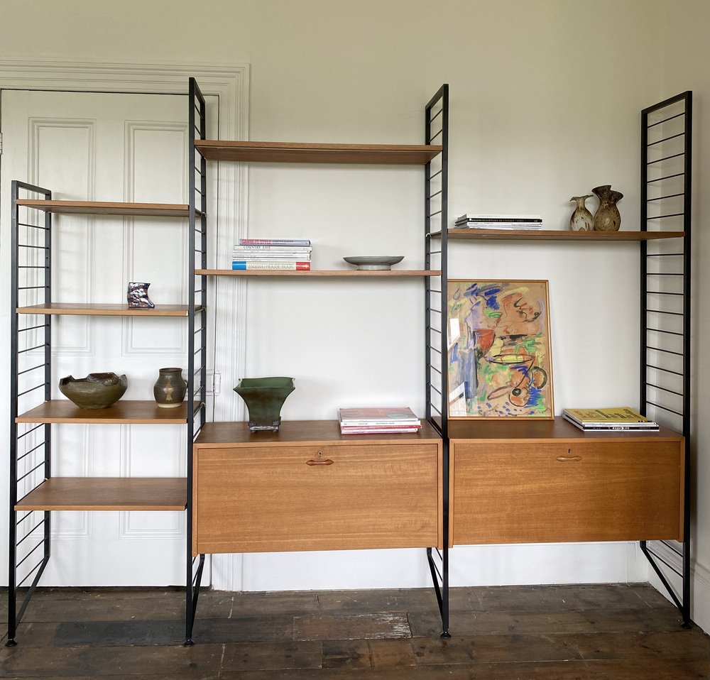 MidCentury Ladderax Shelving System in Teak with from Staples
