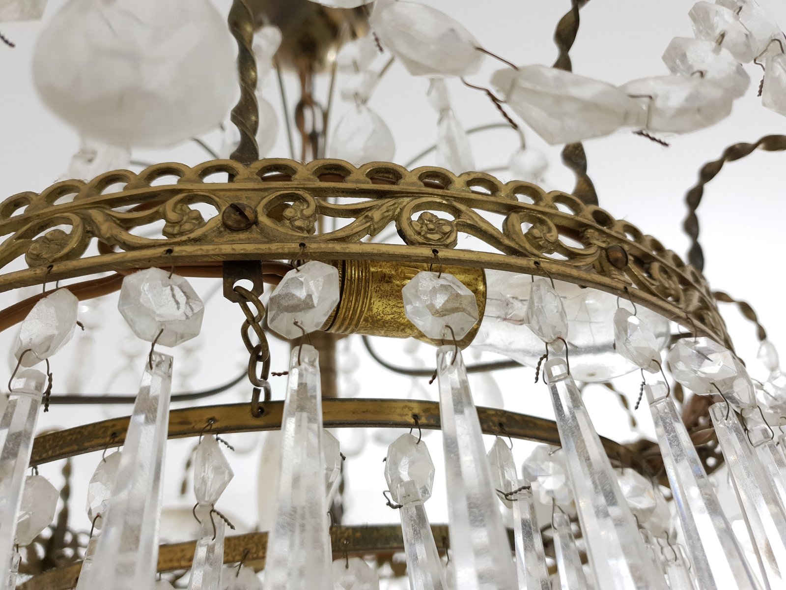 5 Pièces Pendentifs Lustre En Cristal K9 Rectangle - 200mm à 350mm - 1 Ou 2 Trous - Pour Décoration Luminaire, Mariage