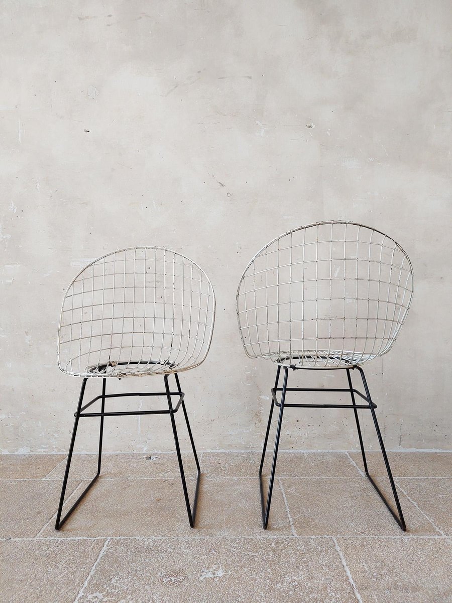 Wire Chairs by Cees Braakman and Adriaan Dekker for Pastoe, 1957, Set