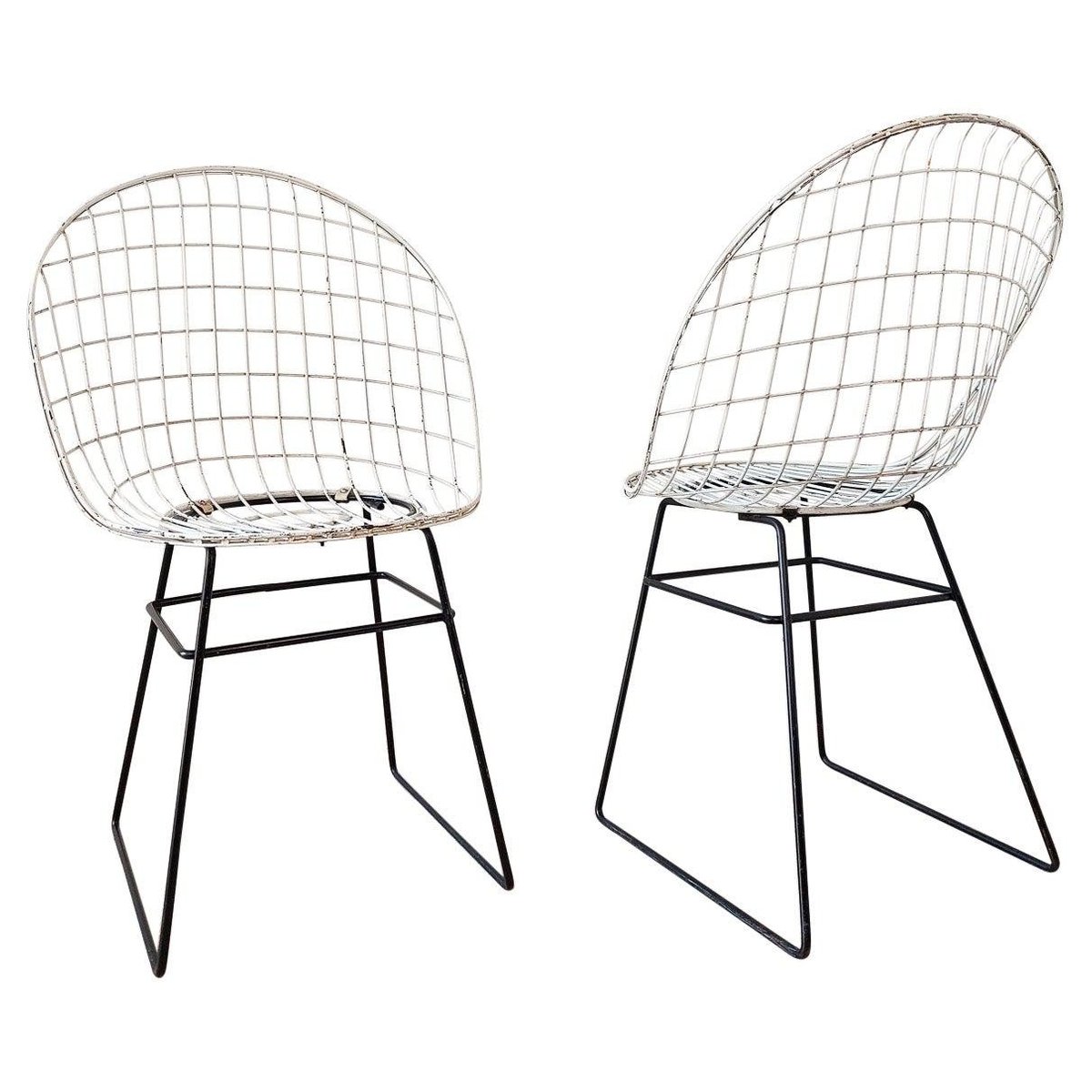 Wire Chairs by Cees Braakman and Adriaan Dekker for Pastoe, 1957, Set