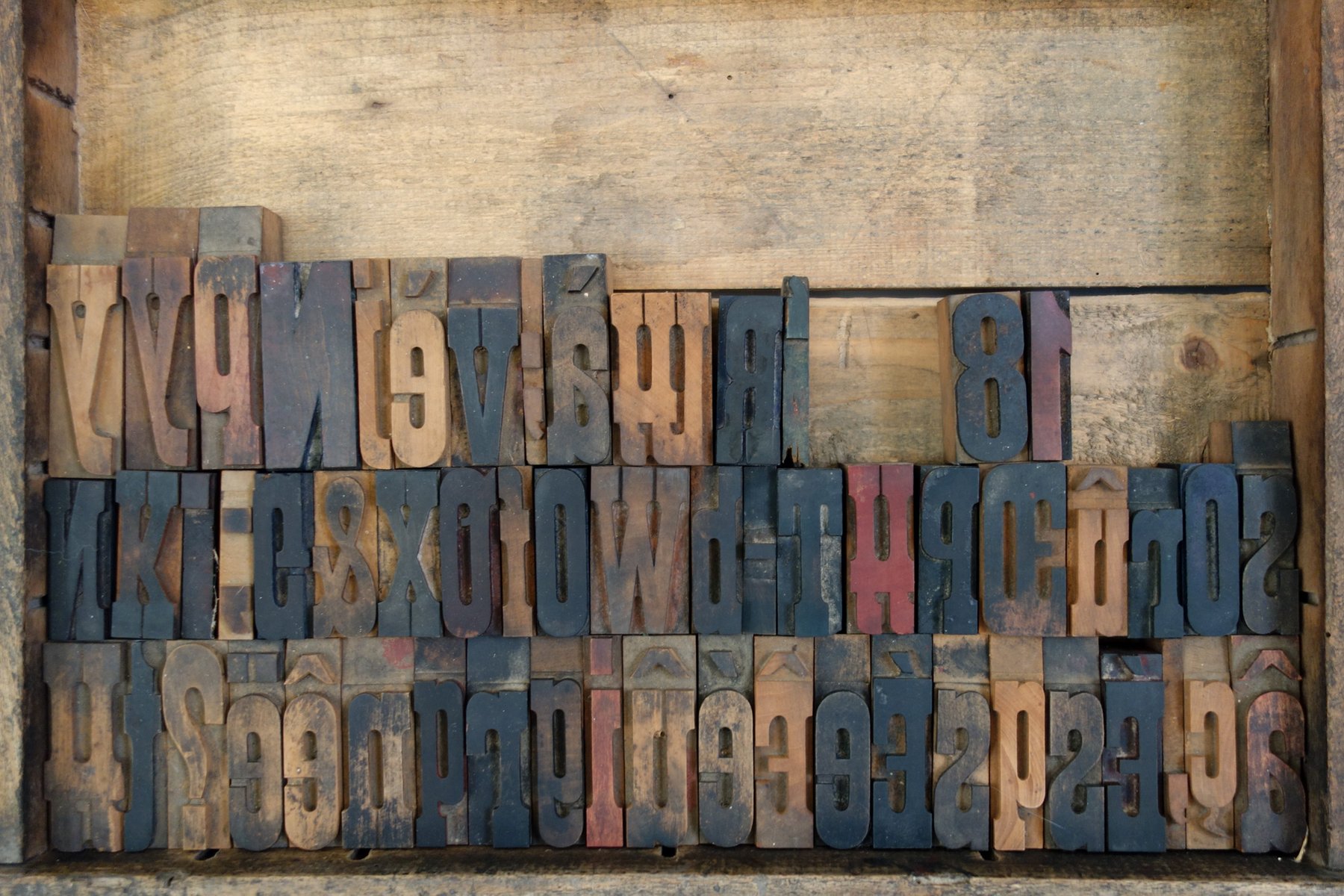 Block Lettering 1930s Vintage Wooden Industrial Printing Bloc Letter Figures, 1930s for sale ...
