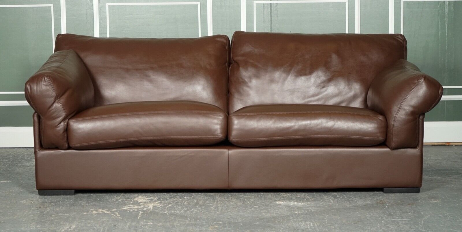 Java Brown Leather 3Seater Sofa from John Lewis for sale at Pamono
