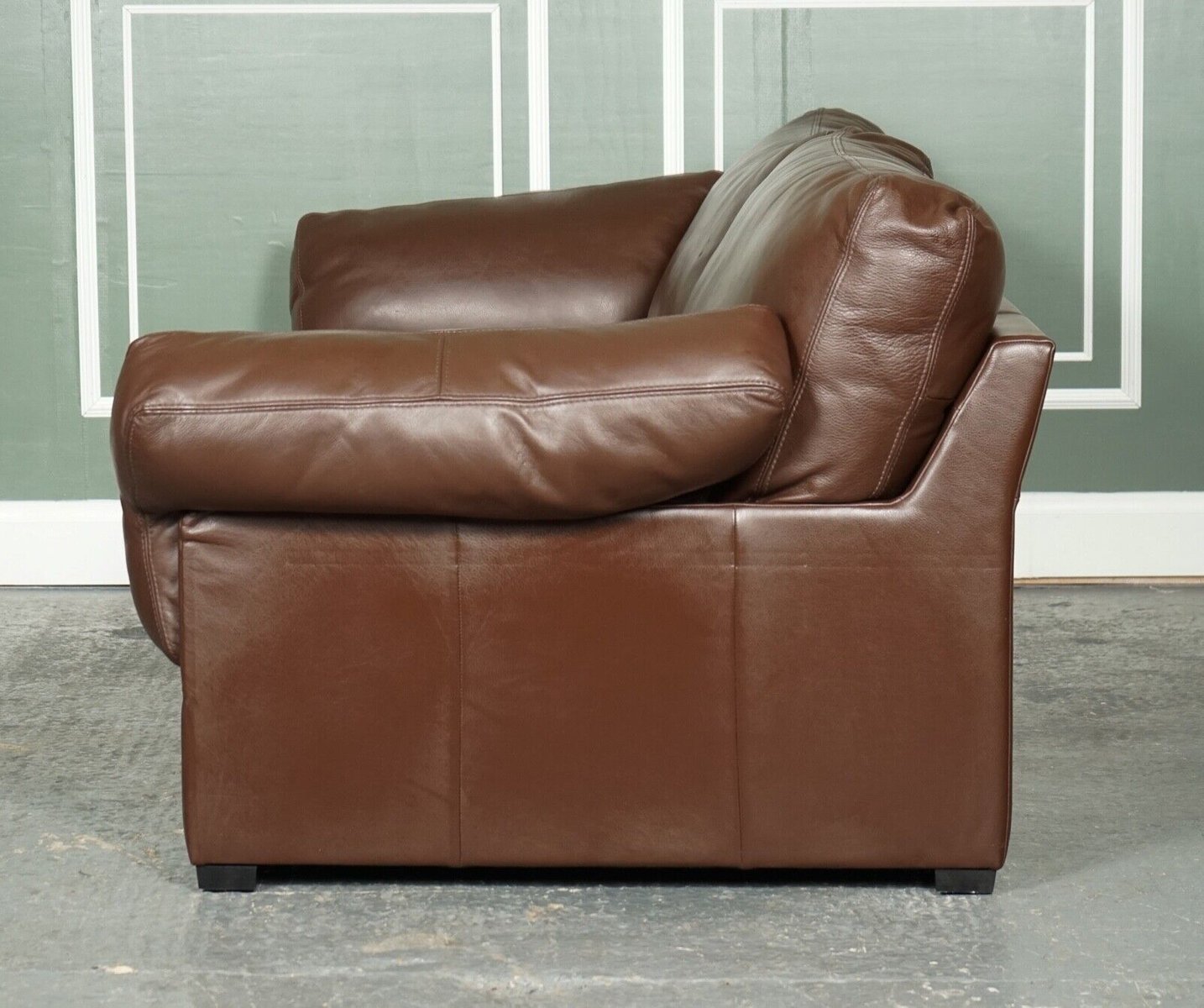 Java Brown Leather 3Seater Sofa from John Lewis for sale at Pamono