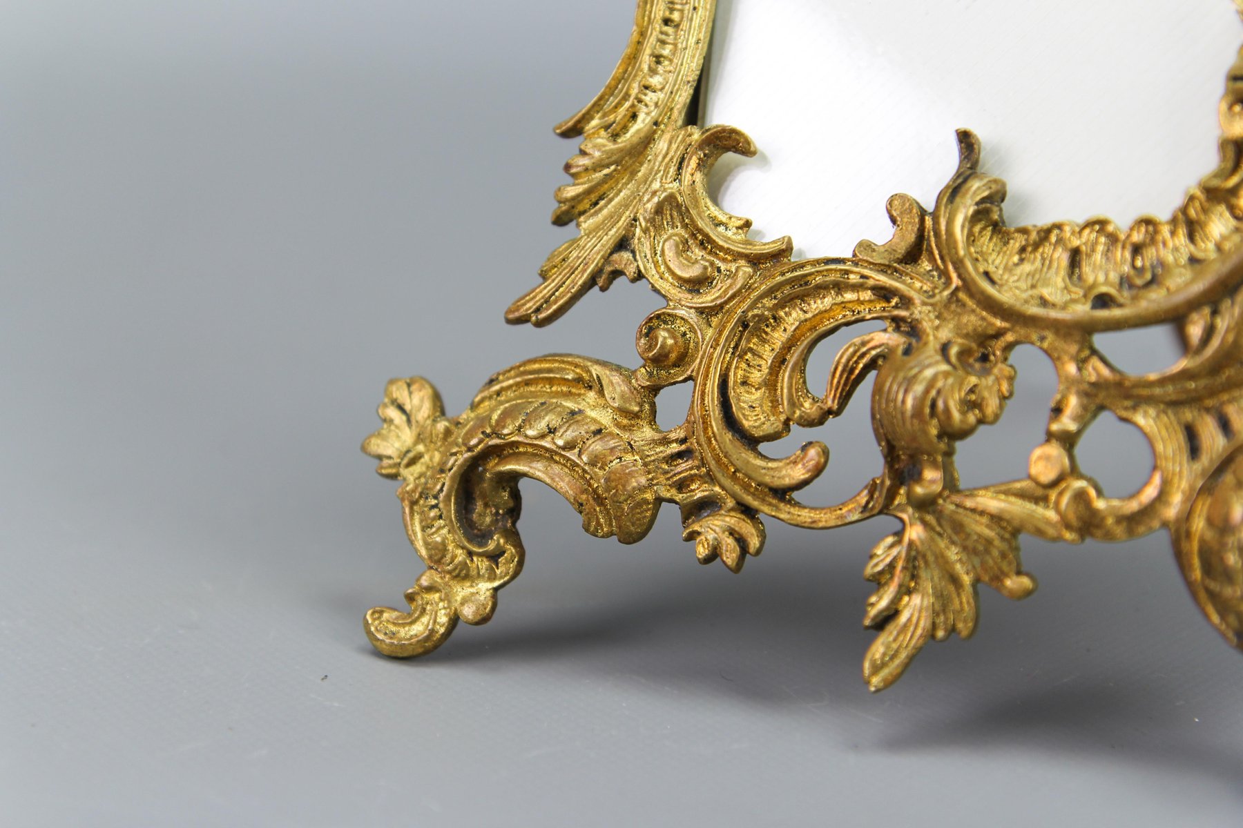 Rococo Style French Bronze Desktop Picture Frame, 1920s for sale at Pamono