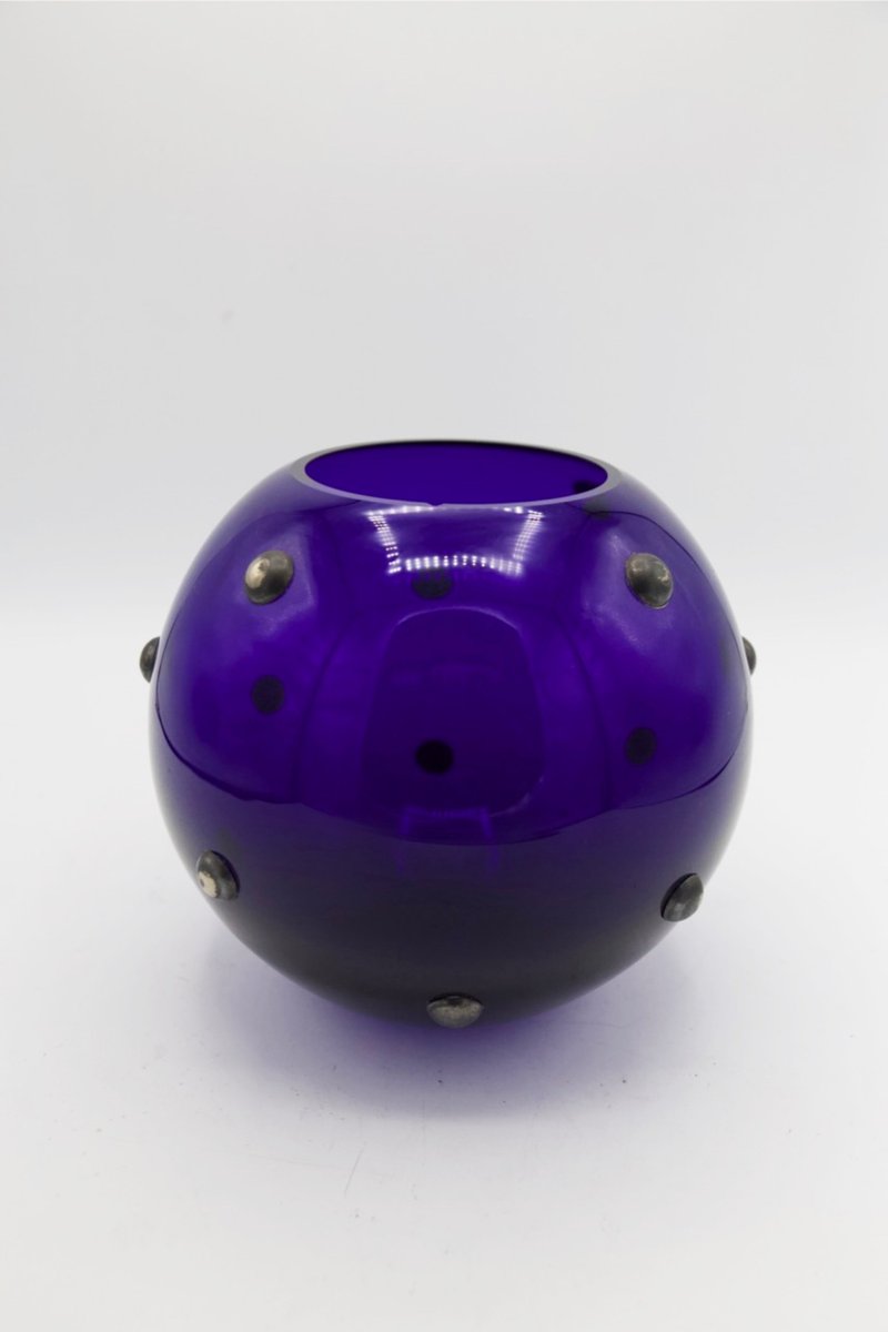 Vintage blue glass vase by cleto munari 1950s for sale at pamono