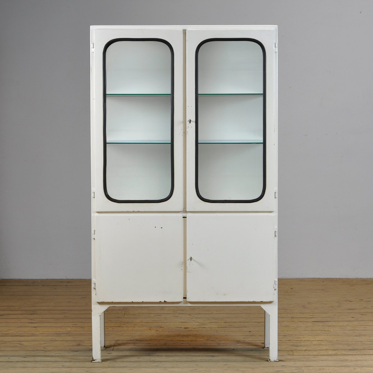 Armadietto Vintage Con Finestra In Vetro - Stile Shabby Chic Rosa - Con Cassetti E Ripiani - Foto 2