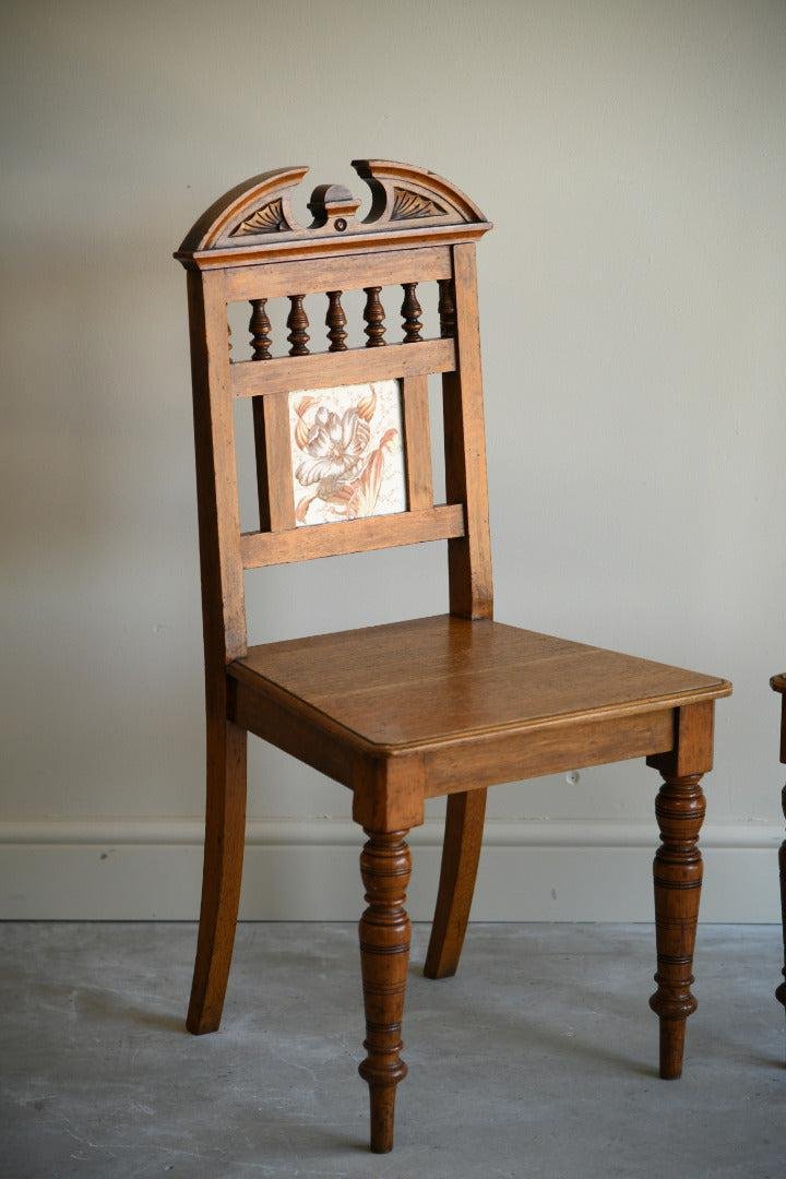Victorian Oak Hall Chairs, Set of 2 for sale at Pamono