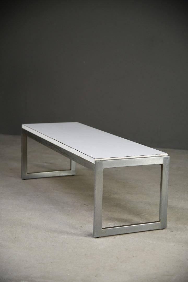 White Rectangular Coffee Table for sale at Pamono