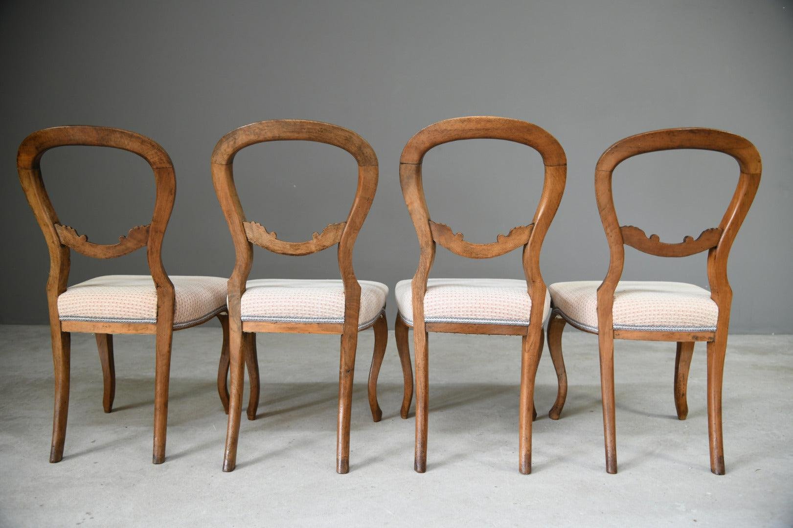 Victorian Balloon Back Dining Chairs, Set of 4 for sale at Pamono