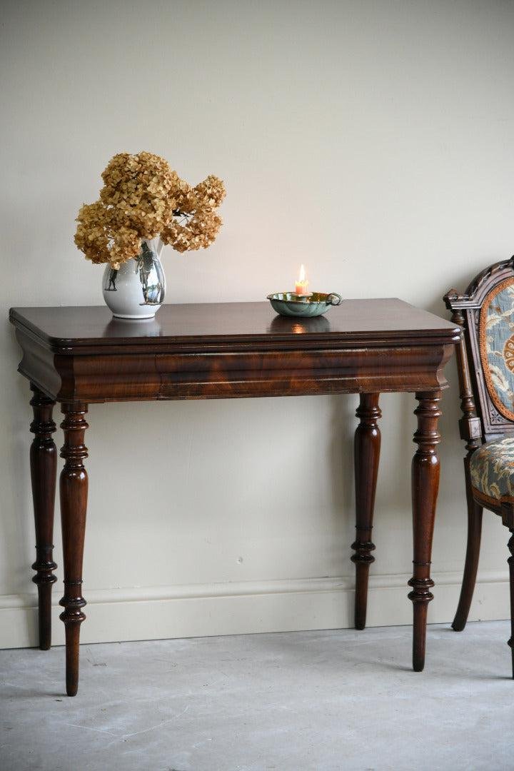 Tea Console 19th Century Mahogany Tea Console Table for sale at Pamono